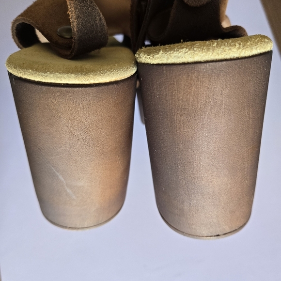 BioNatura Suede Platform Sandals Women's 9 Retro‎ 70s Boho Hippie Eclectic Comfy - Picture 5 of 11